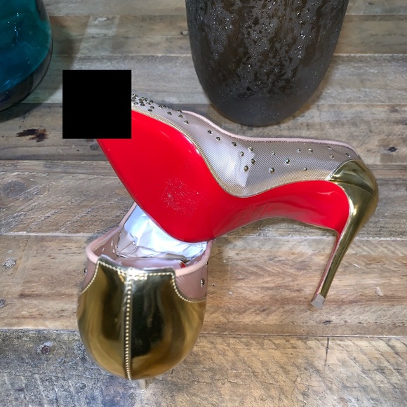 Christian Louboutin Follies Crystal & Mesh Pumps - Picture 8 of 8